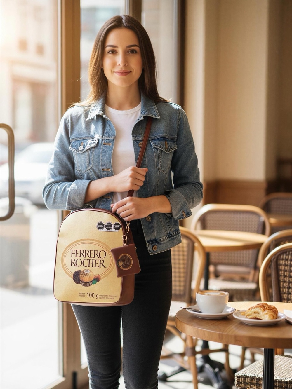 Hand Crafted Metallic Gold Ferrero Rocher Crossbody Bag
